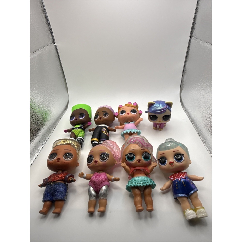 LOL Surprise Dolls Mixed 8 Lot Glitter Color Change Dance Sleepover Spurrkitty